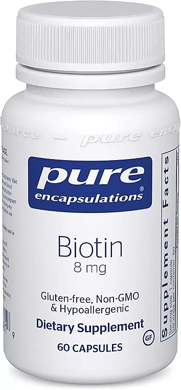 Диетическая добавка "Биотин" 8 мг, капсулы - Pure Encapsulations Biotin — фото N1