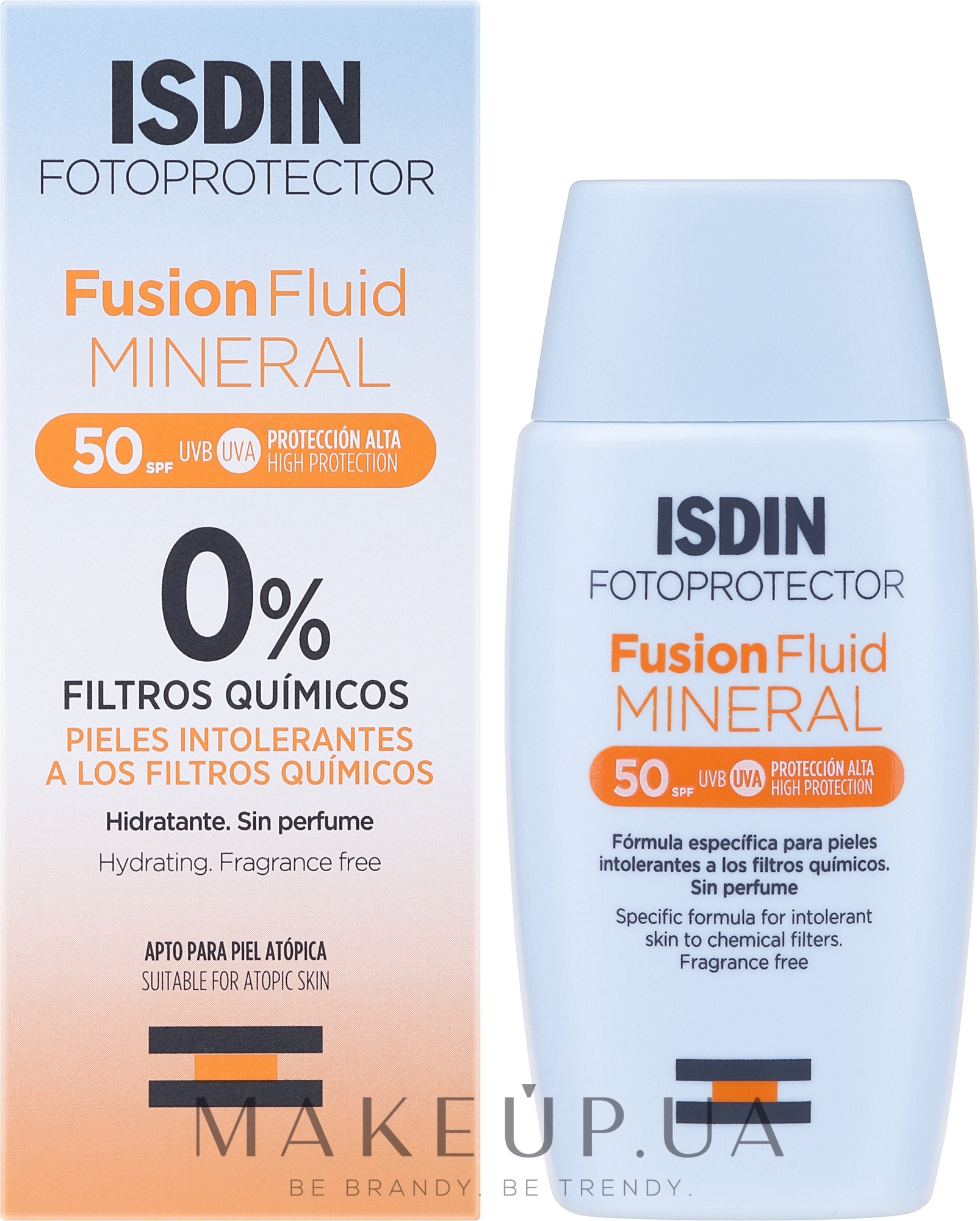 Минеральный солнцезащитный флюид SPF50 - Isdin Fusion Fluid Mineral — фото 50ml