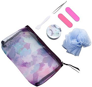 Дорожный косметический набор - Oriflame (tweezers + bast + towel + bag + nailfile + Grinding/nail + spatula)