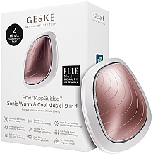 Звуковая маска для лица "Тепло и холод" - Geske Sonic Warm & Cool Mask 9 In 1 White Rose Gold — фото N2