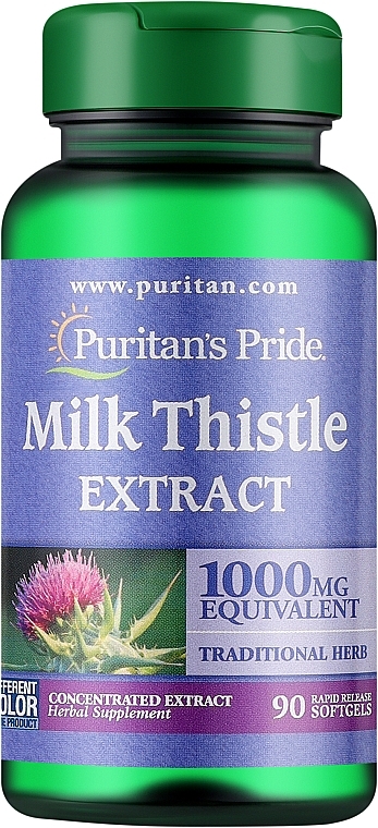 Пищевая добавка "Экстракт расторопши" - Puritan's Pride Milk Thistle Extract 1000mg — фото N1