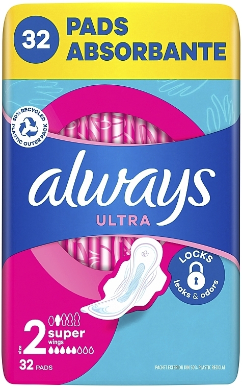 Гігієнічні прокладки, 32 шт. - Always Ultra Super Plus — фото N2