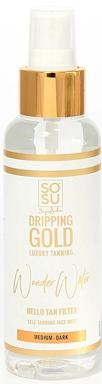Спрей-фільтр для автозасмаги - Sosu by SJ Dripping Gold Wonder Water Medium/Dark — фото N1