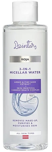 Міцелярна вода 3 в 1 з екстрактами бурштину та соснової кори - Dzintars Roja 3-in-1 Micellar Water — фото N1