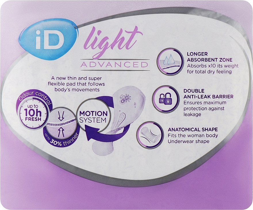 Урологические прокладки для женщин Light Maxi, 10 шт - iD — фото N2