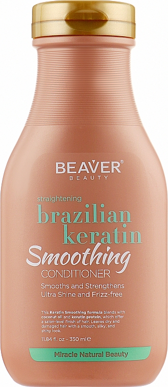 Кондиціонер з кератином для еластичності волосся - Beaver Professional Brazilian Keratin Smoothing Conditioner — фото N2