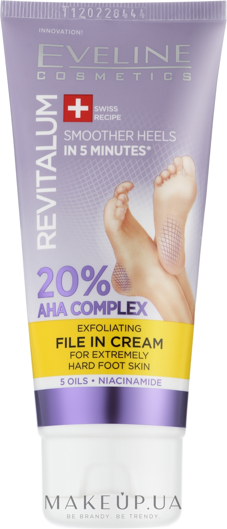 Отшелушивающий крем для очень сухой кожи стоп - Eveline Cosmetics Revitalum 20% AHA Complex — фото 75ml