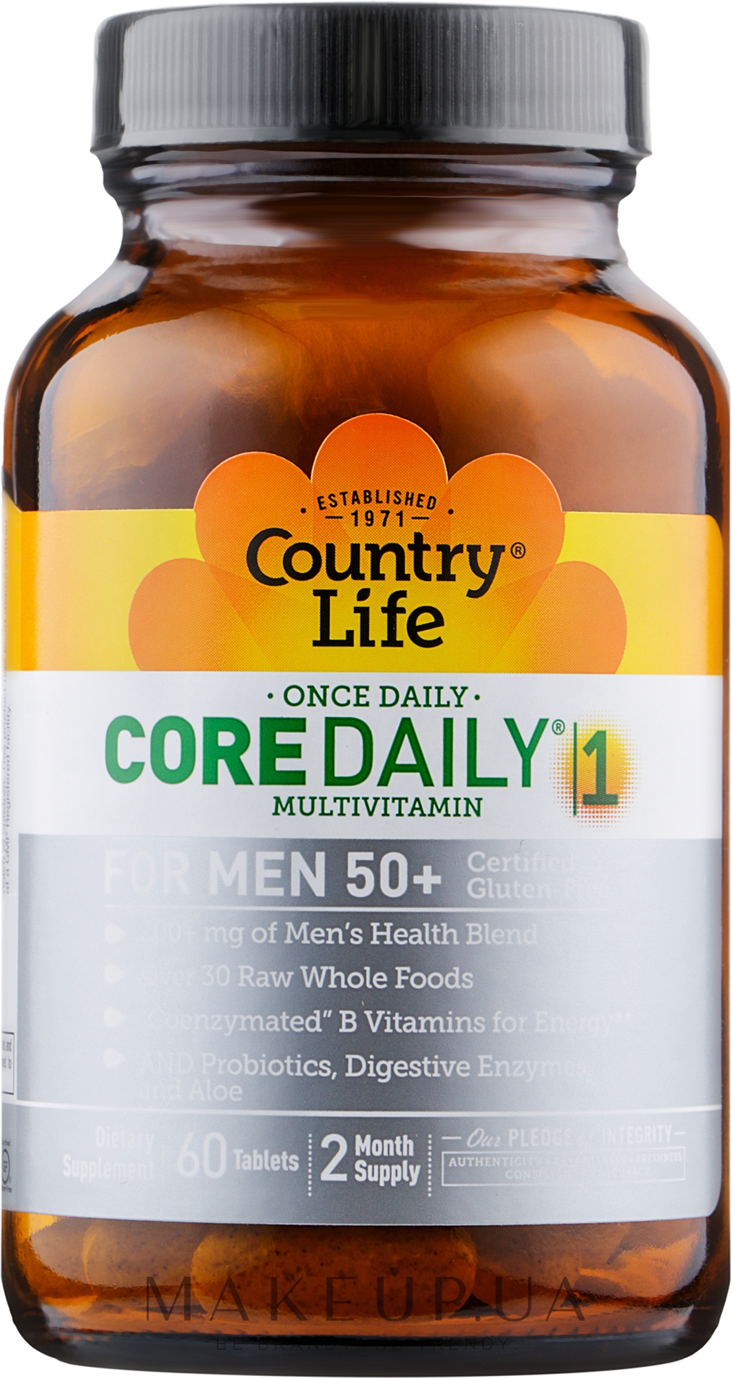 Вітамінно-мінеральний комплекс для чоловіків 50+ - Country Life Core Daily-1 for Men 50+ — фото 60шт