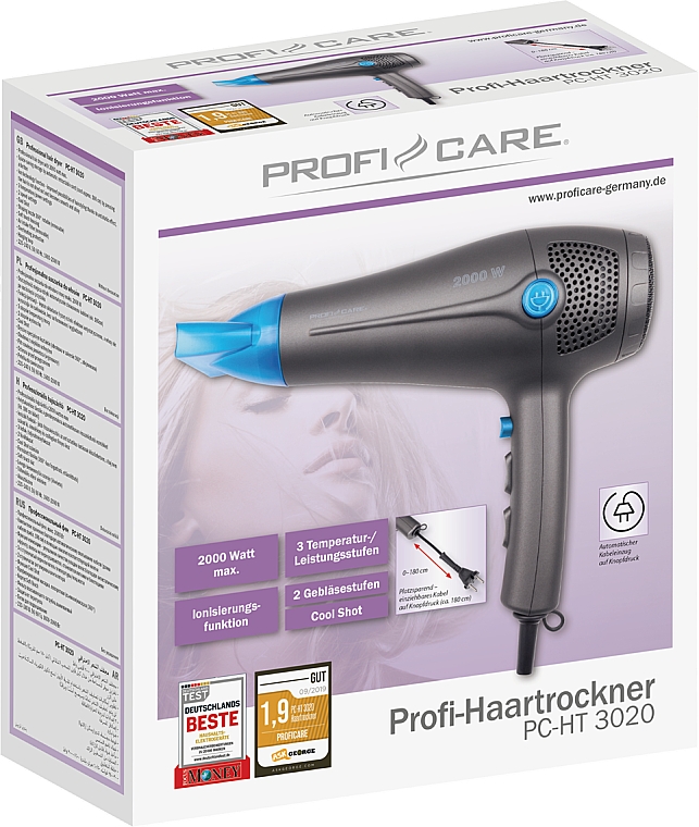 Фен для волосся - ProfiCare Profi-Haartrockner PC-HT 3020 — фото N2