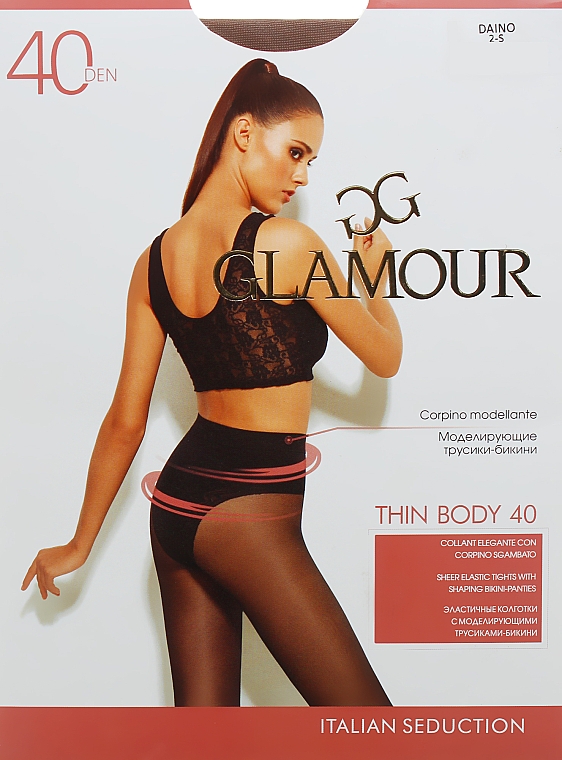 Колготки "Thin Body" 40 DEN, daino - Glamour — фото N1