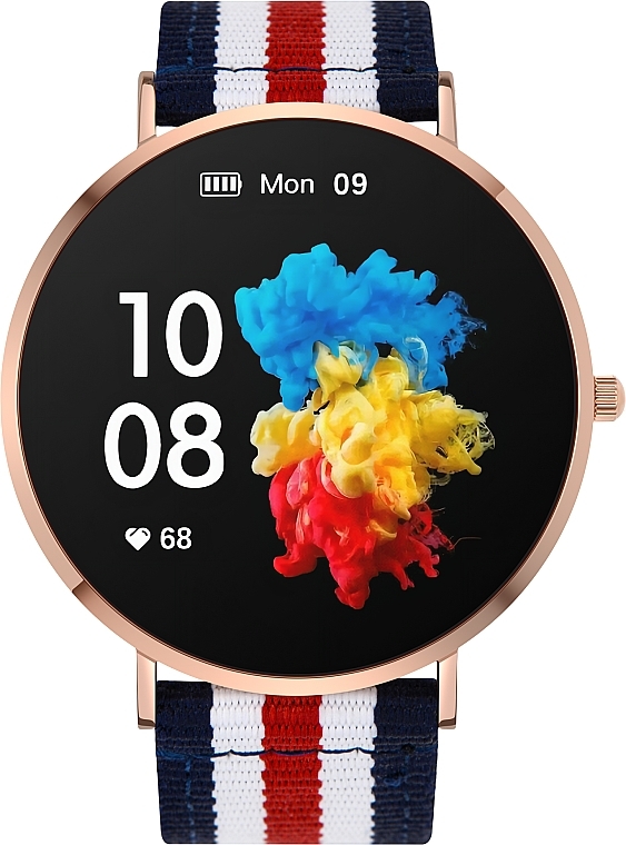 Смартгодинник жіночий, золото/в смужку - Garett Smartwatch Verona — фото N4