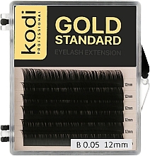 УЦЕНКА! Накладные ресницы Gold Standart B 0.05 (6 рядов: 12 мм) - Kodi Professional * — фото N1