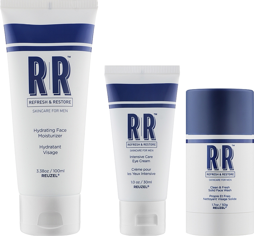 Набір - Reuzel Skin Care Gift Set Bag (f/st/50g + f/Moistur/100ml + eye/cr/30ml) — фото N2