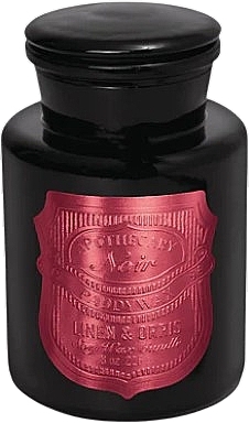 Ароматическая свеча в банке - Paddywax Apothecary Noir Candle Linen & Orris — фото N1