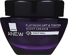 Парфумерія, косметика Нічний крем для обличчя, ліфтинг і підтяжка з протинолом - Avon Anew Platinum Lift & Tighten Night Cream