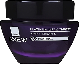 Нічний крем для обличчя, ліфтинг і підтяжка з протинолом - Avon Anew Platinum Lift & Tighten Night Cream — фото N1