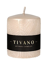 Декоративна свічка, шампань, 8х10 см - Artman Tivano — фото N1