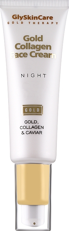 УЦЕНКА Коллагеновый ночной крем для лица с золотом - GlySkinCare Gold Collagen Night Face Cream * — фото N1