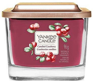 Ароматическая свеча в стакане, один фитель - Yankee Candle Candied Cranberry — фото N1