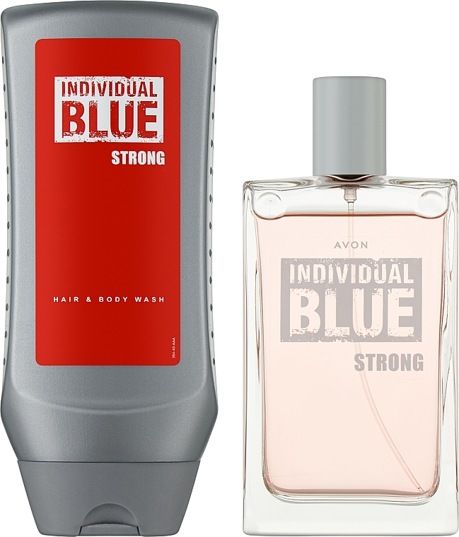 Avon Individual Blue Strong - Набор (edt/100ml + sh/gel/250ml) — фото N1