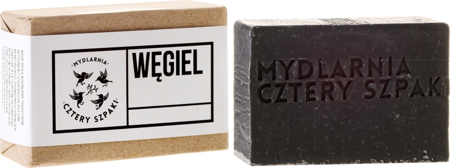 Натуральное мыло с углем - Cztery Szpaki Charcoal Detox Soap — фото N1