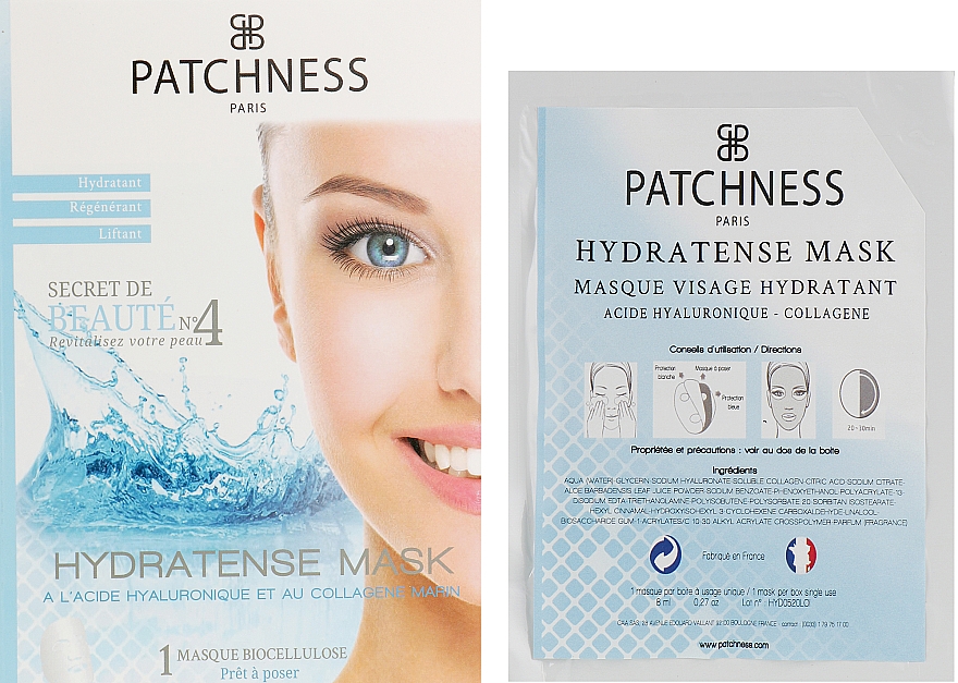 Ліфтинг-маска для обличчя з екстрактом алое вера - Patchness Hydratense Mask — фото N2