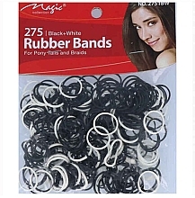 Парфумерія, косметика Резинки для волосся, 275 шт., чорні й білі - Magic Collection Rubber Hair Bands Black And White