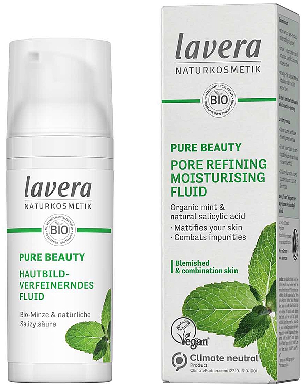 Зволожувальний флюїд - Lavera Pure Beauty Pore Refining Moisturising Fluid — фото N1
