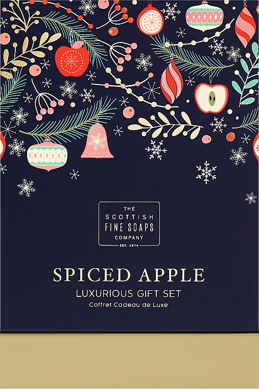 Набор - Scottish Fine Soaps Spiced Apple Luxurious Gift Set (scr/75ml + b/cr/75ml + h/cr/75ml + soap/100g)