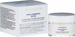 Парфумерія, косметика Нічна маска для обличчя - Makeup Revolution Skincare Hyaluronic Acid Overnight Hydrating Face Mask