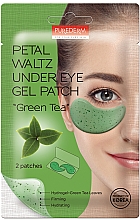Парфумерія, косметика Гідрогелеві патчі під очі "Зелений чай" - Purederm Petal Waltz Under Eye Gel Patch "Green Tea"