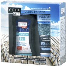 Парфумерія, косметика Косметичний набір №4 - Cool Men Ultrasensitive (sh/gel/shm/250ml + ash/bl/200ml)