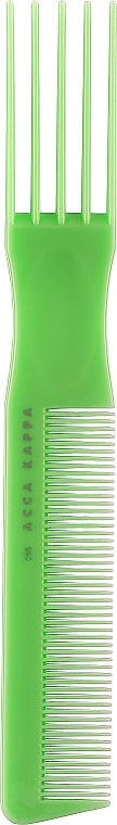 Гребінь для волосся, 7255, зелений - Acca Kappa Pettine Basic a Forchetta — фото N1