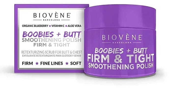 Скраб для груди и ягодиц - Biovene Boobies & Butt Firm & Tight Smoothening Polish Body Scrub — фото N2