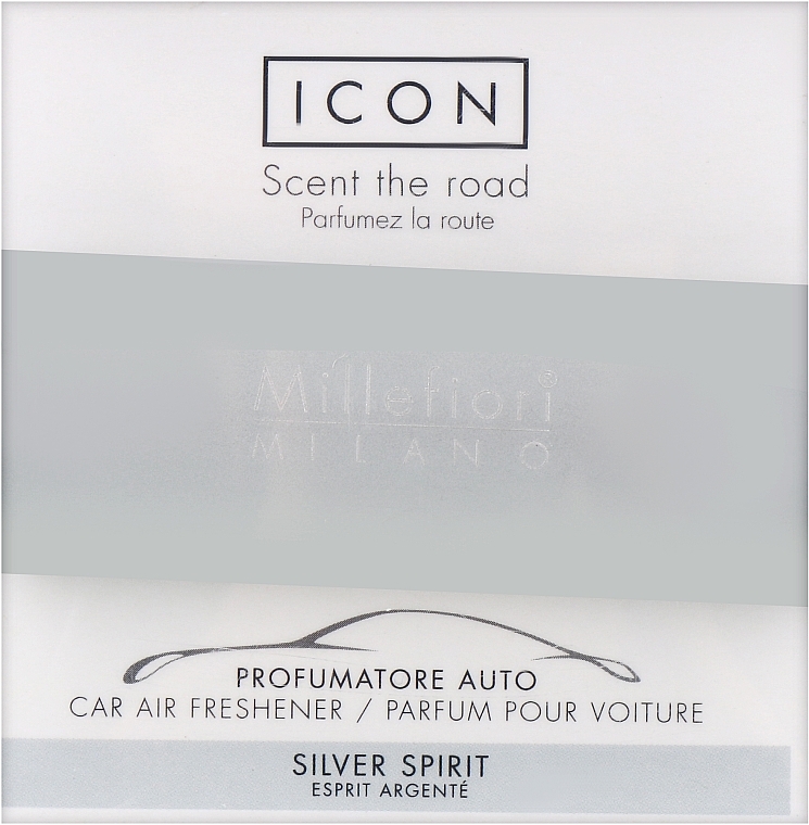 Ароматизатор в авто - Millefiori Milano Icon Classic Silver Spirit Car Air Freshener — фото N1