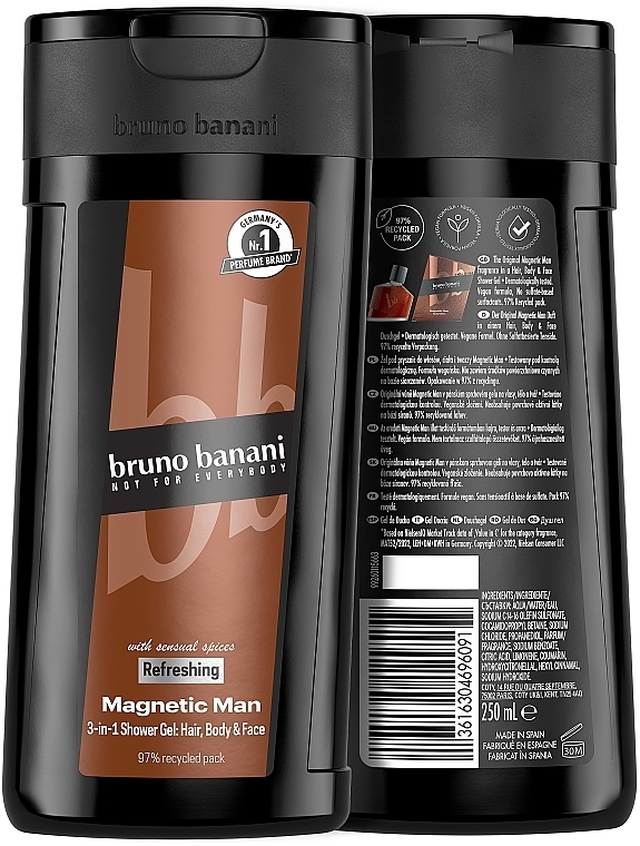Bruno Banani Magnetic Man - Гель для душу — фото N3