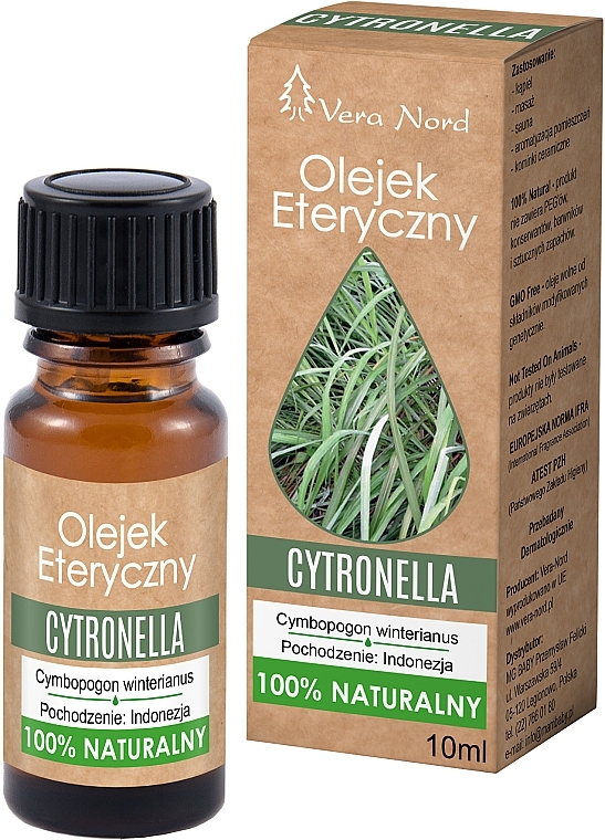 Ефірна олія "Цитронелла" - Vera Nord Cytronella Essential Oil — фото N1