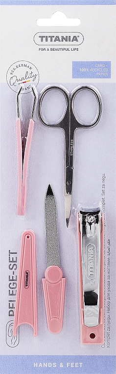 Маникюрный набор, розовый - Titania — фото N1