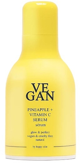 Освітлювальна сироватка для обличчя з екстрактом ананаса і вітаміну С - Vegan By Happy Skin Pineapple + Vitamin C Serum — фото N1