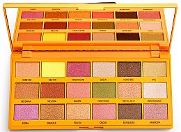 Палетка тіней для повік, 18 відтінків - Makeup Revolution I Heart Revolution Honey Chocolate Palette — фото N3