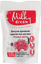 Шипучая ароматная морская соль для ванн "Розовые мечты" - Milky Dream (дой-пак) — фото N2