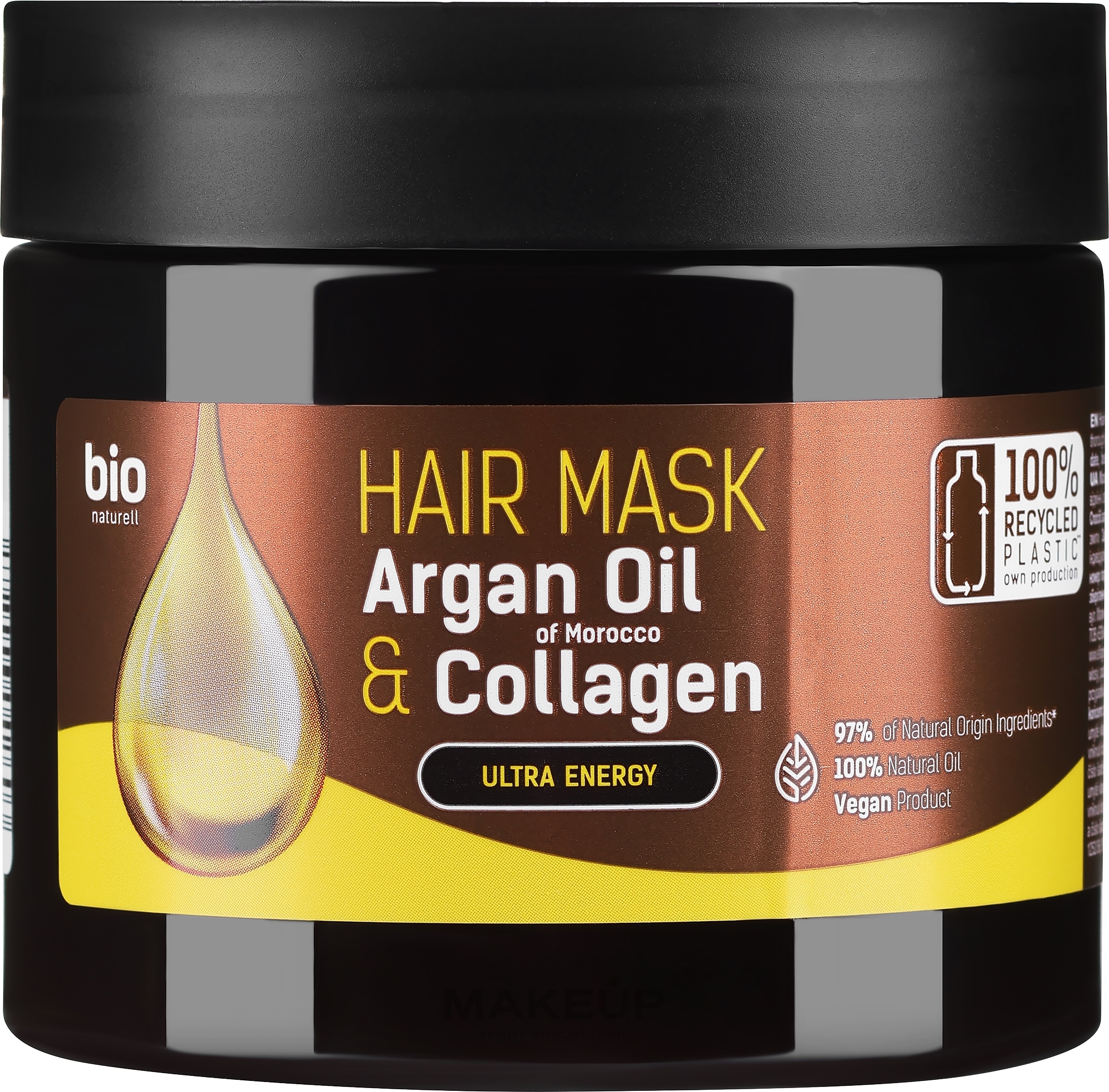 Маска для волос "Argan Oil of Morocco & Collagen" - Bio Naturell Hair Mask — фото 295ml