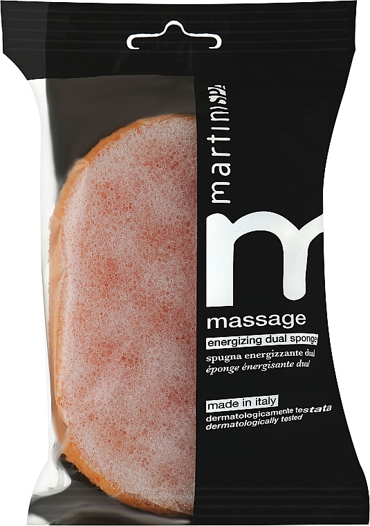 Губка-спонж двойного действия, оранжевая - Martini SPA Dual Energizing Sponge — фото N1