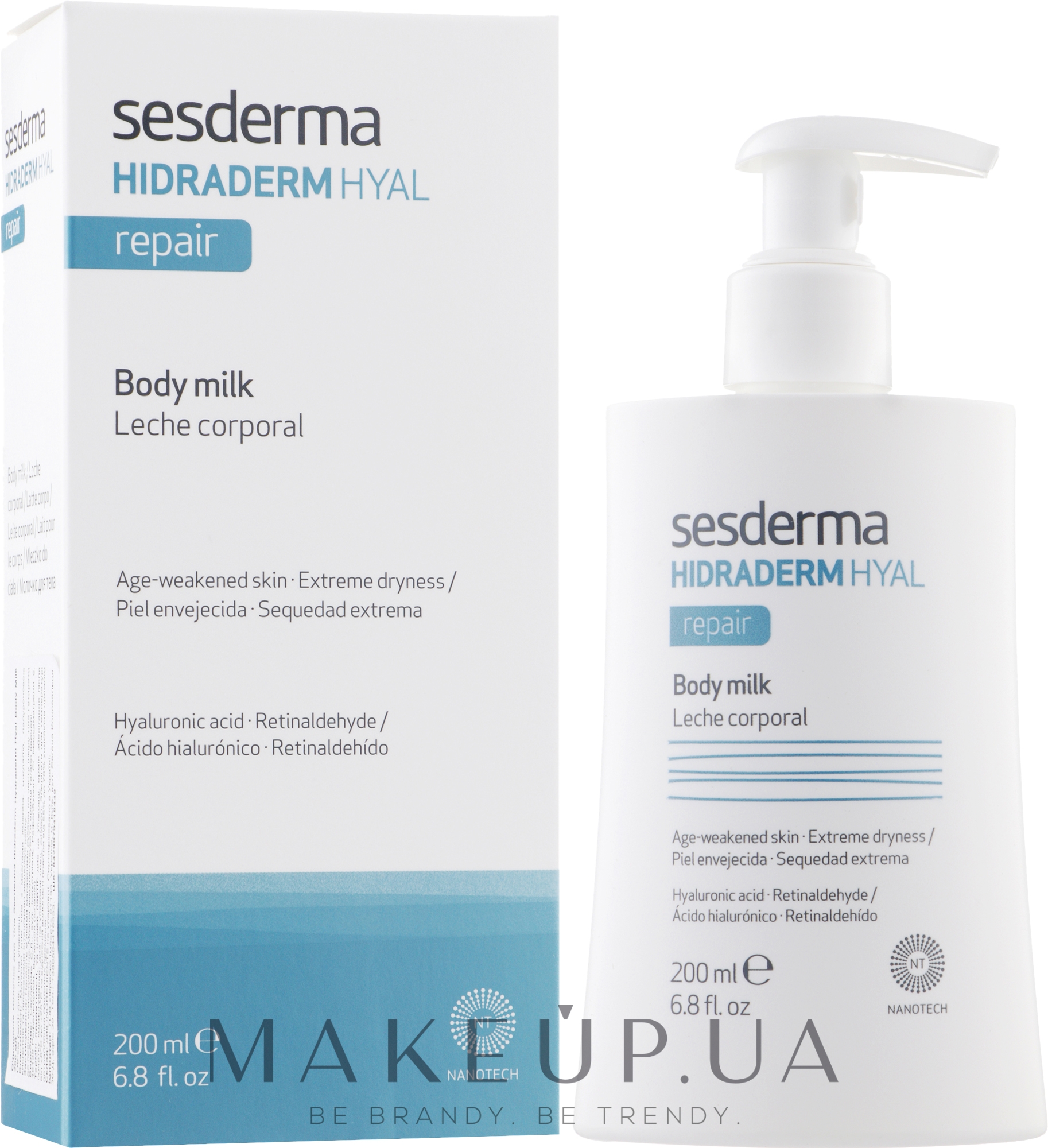 Відновлювальне молочко для тіла - SesDerma Laboratories Hidraderm Repair Body Milk — фото 200ml