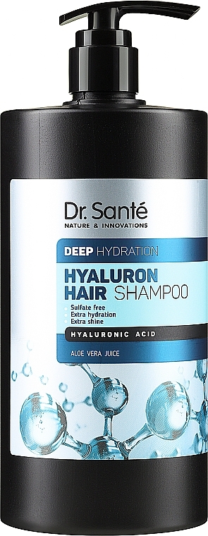 Шампунь для глибокого зволоження волосся - Dr. Sante Hyaluron Hair Deep Hydration Shampoo * — фото N3
