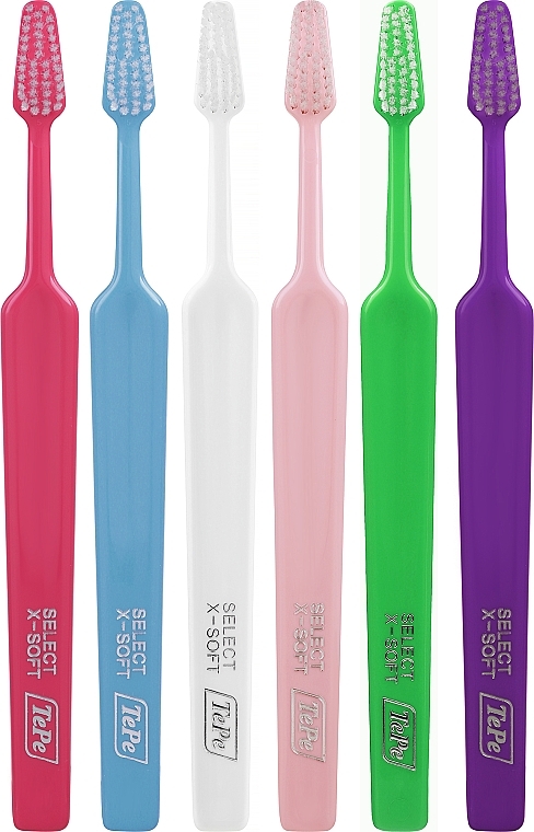 Набір зубних щіток, 6 шт., мікс 8 - TePe Select X-Soft — фото N1