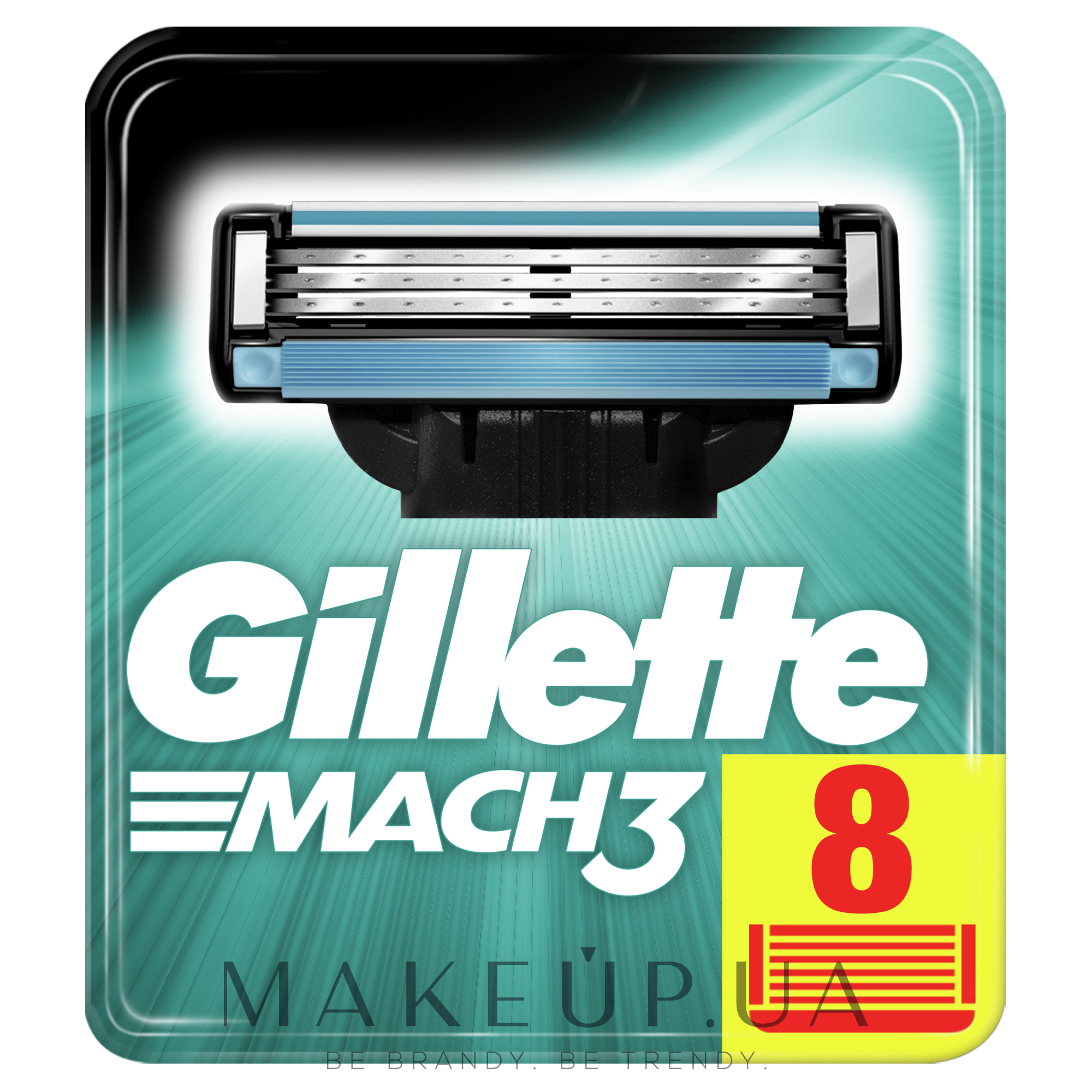 Змінні касети для гоління, 8 шт. - Gillette Mach3 — фото 8шт