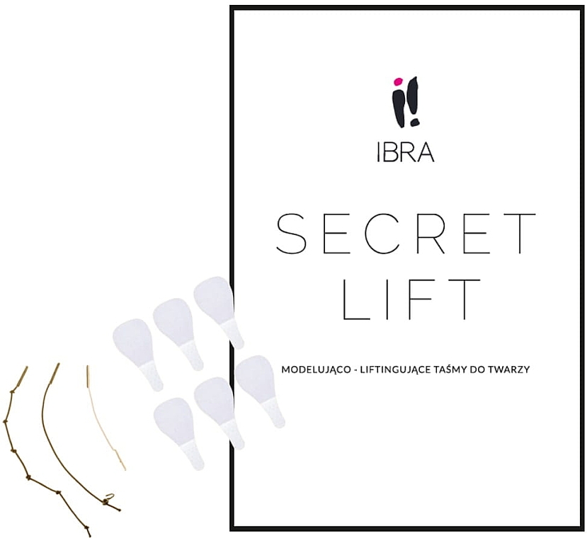 Ліфтинг-тейпи для макіяжу, бежеві - Ibra Secret Lift Face Lifting And Modeling Tape Beige — фото N2