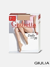 Духи, Парфюмерия, косметика Носки для женщин "Daily 20 Calzino", 2 пары, caramel - Giulietta