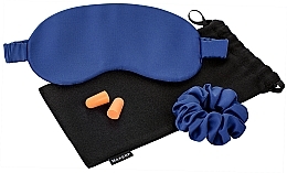 Духи, Парфюмерия, косметика Набор для сна синий в подарочном чехле "Relax Time" - MAKEUP Gift Set Blue Sleep Mask, Scrunchie, Ear Plugs